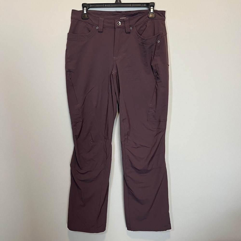 Duluth Trading Co Women's Flexpedition Pants Purple Stretch Hiking Cargo 6x31